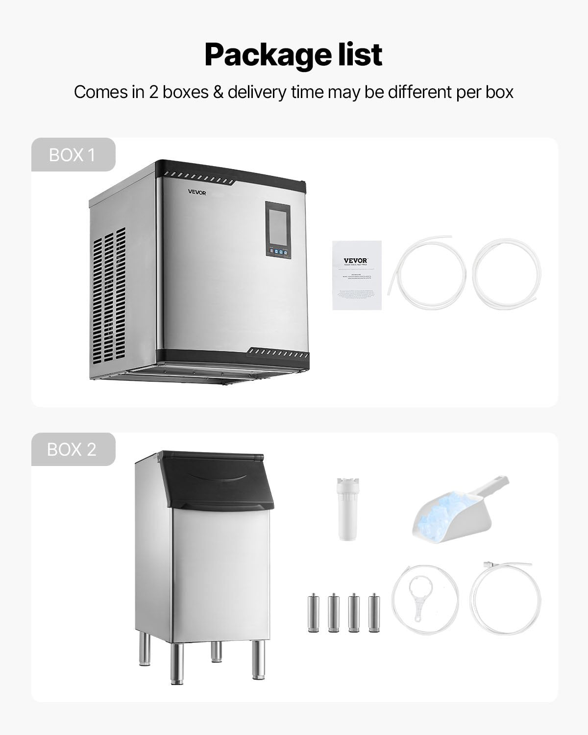 Commercial Ice Maker Machine, 300LBS/24H Ice-Making Machine