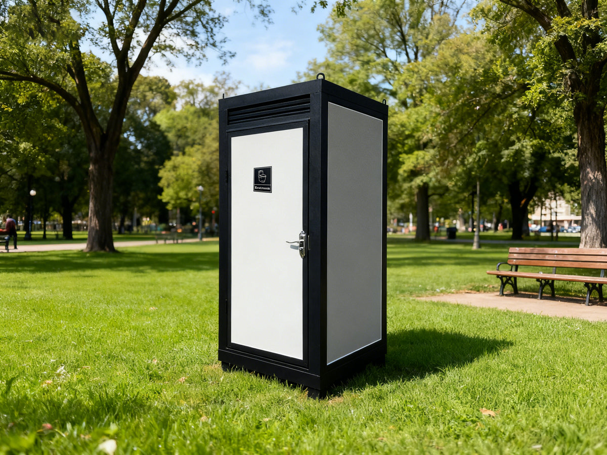 Person Portable Toilet Cabin – Outdoor Restroom with Light, Sink