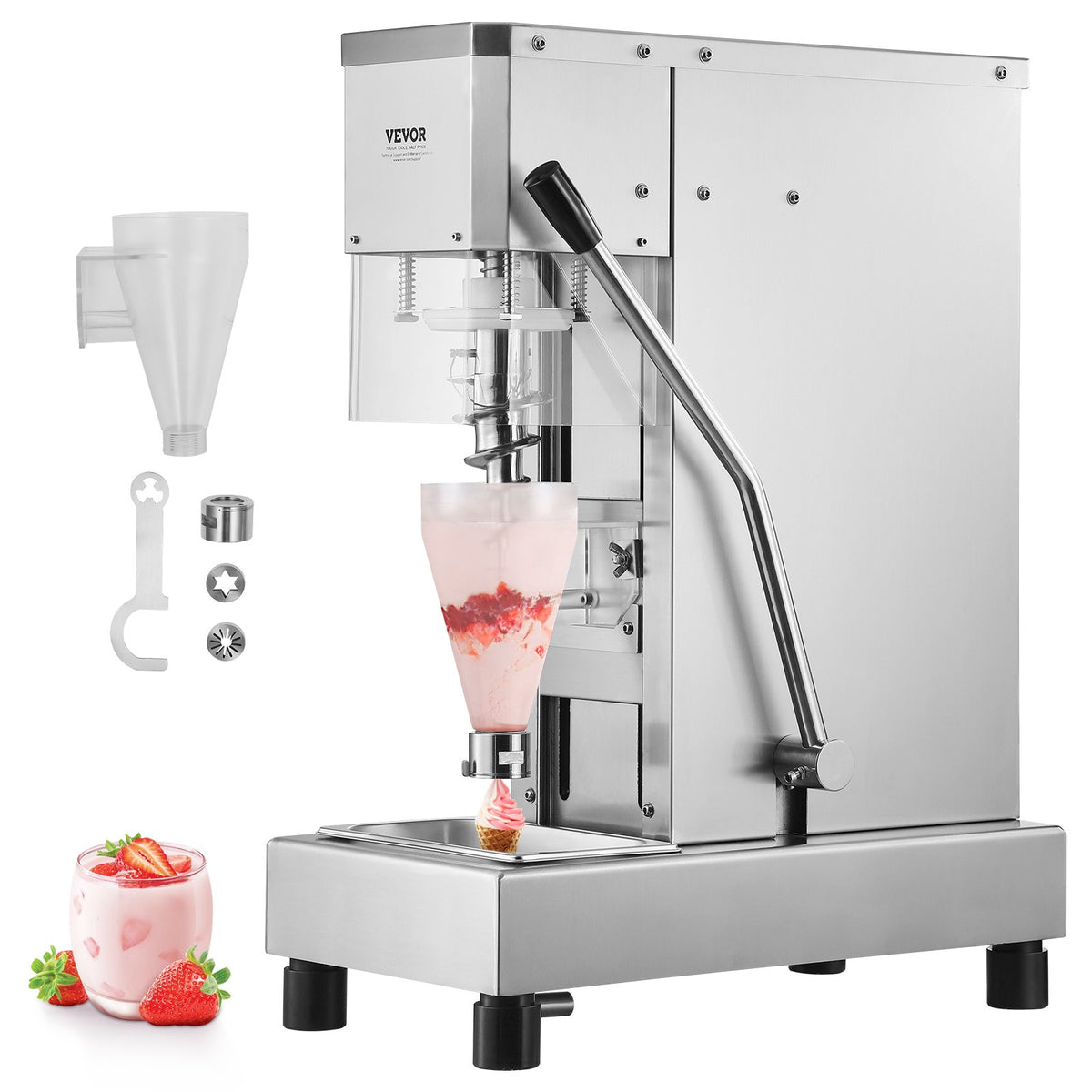 Ice Cream Blender 750W Ice Cream Mixer Stir Machine 304 Stainless