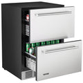 24 Inches Drawer Refrigerator Stainless Steel Dual Drawer Fridge
