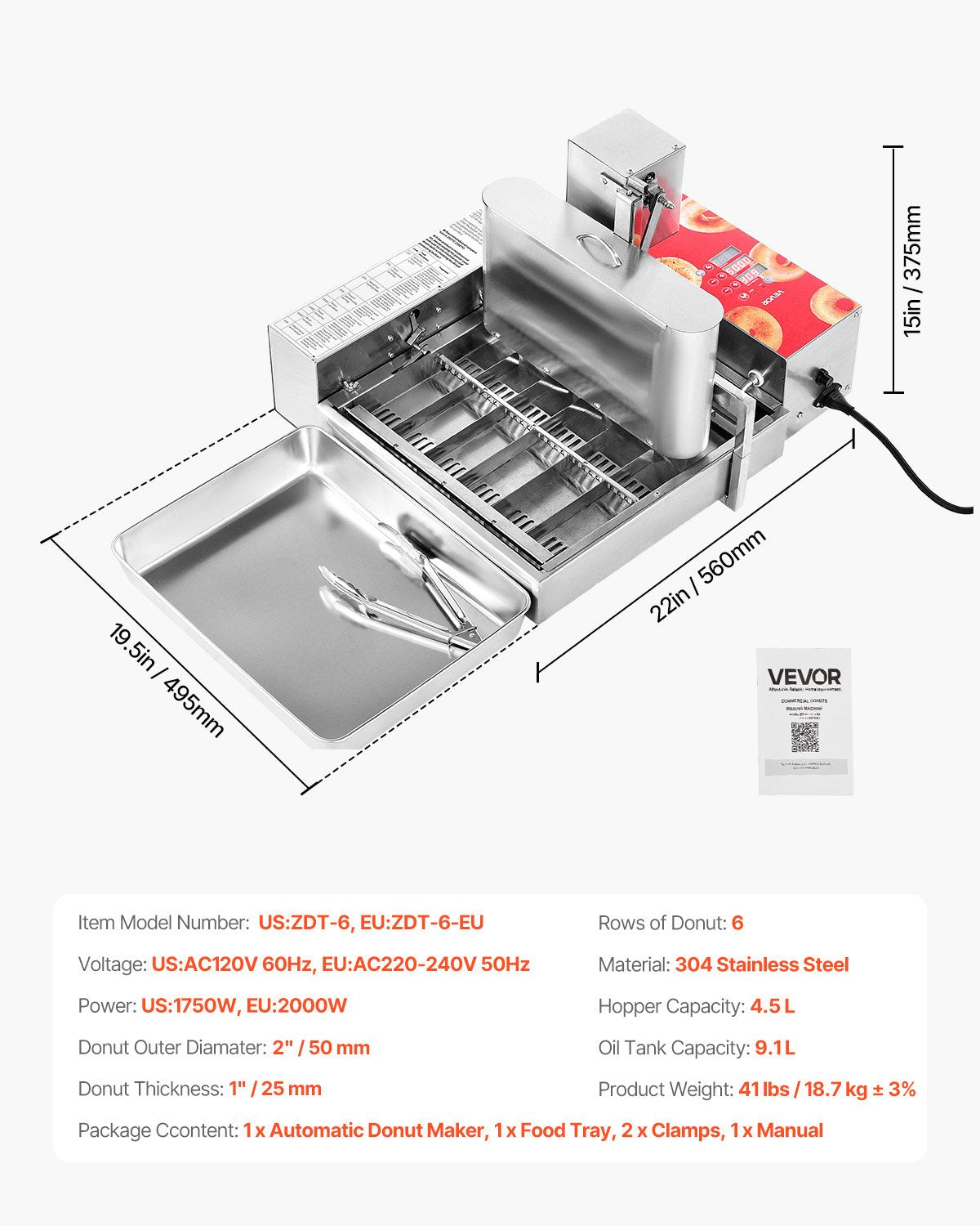 Commercial Automatic Donuts Machine, 6 Rows Donuts Making Equipment