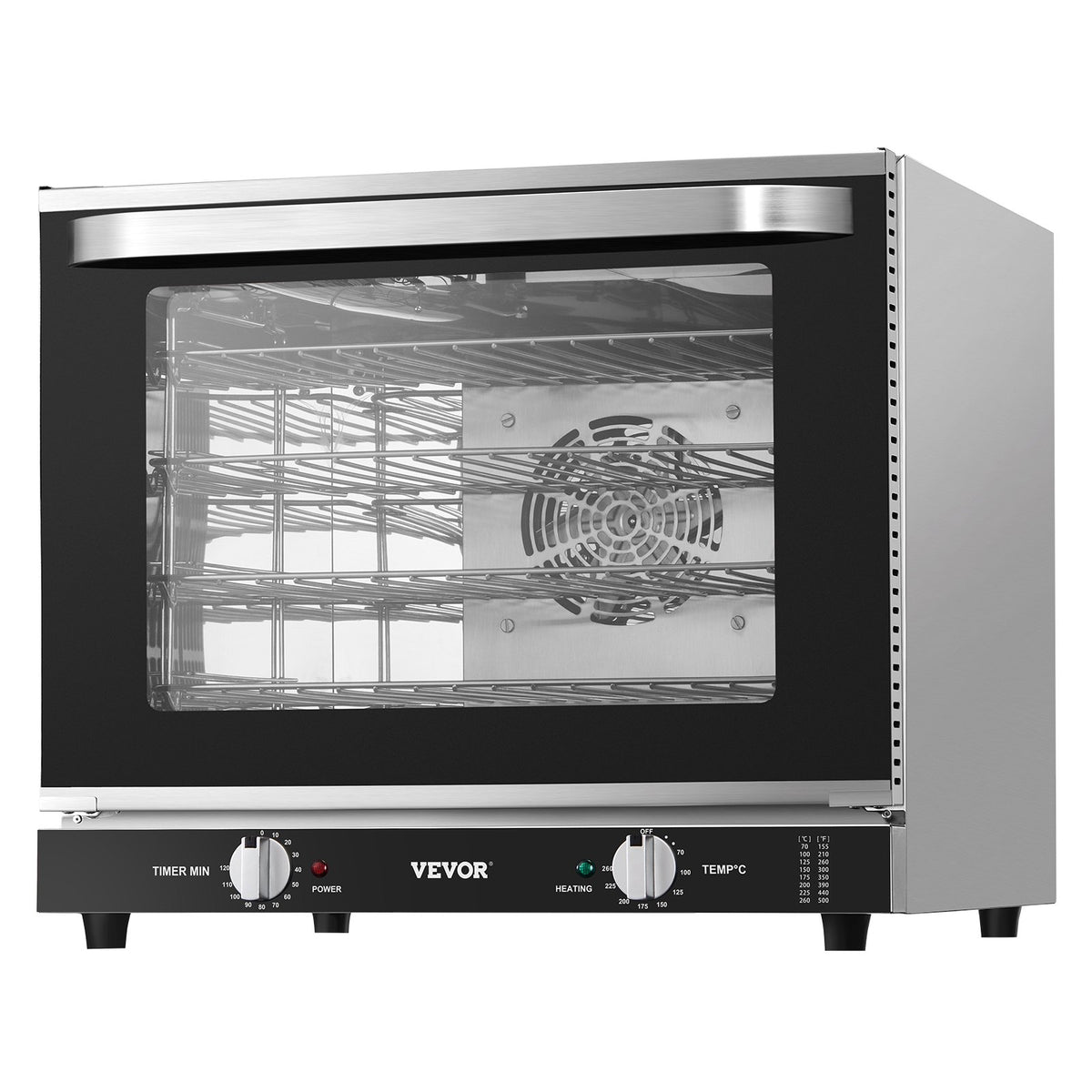 66L Commercial Countertop Oven 2800W Electric Toaster Oven Stainless
